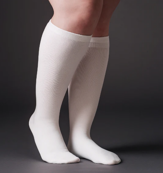 Workcloud Recovery Wide-Calf Compression Socks – 15–20 mmHg, Anti-Swelling, Easy On/Off, All-Day Comfort