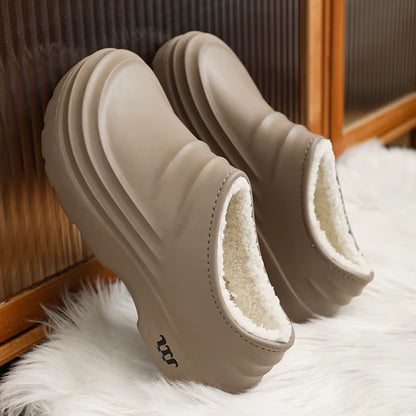 Waterproof Slipper Add Cotton Thick Bottom Kitchen Shoes Chef Non-Slip Men'S Work Shoes Soft and Comfortable Wear-Resistant Warm